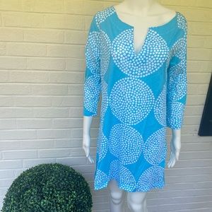 Cute turquoise 100% cotton dress